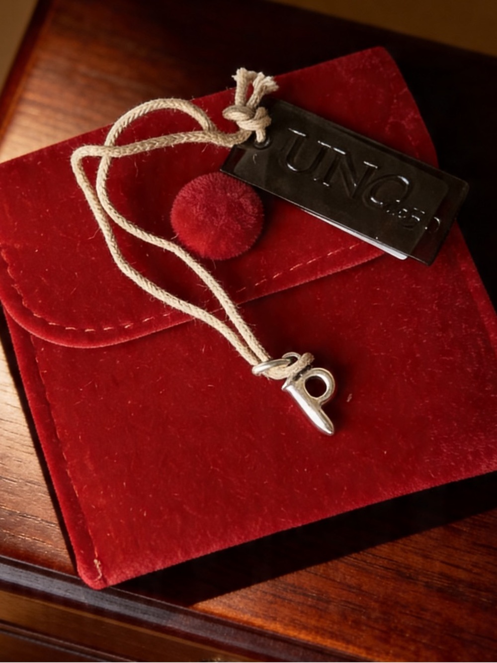 “P” Charm in Sterling Silver-Plated by UNO de 50